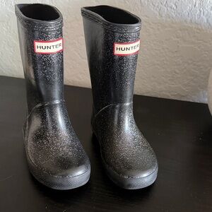 Hunter Sparkling Black Rain Boots